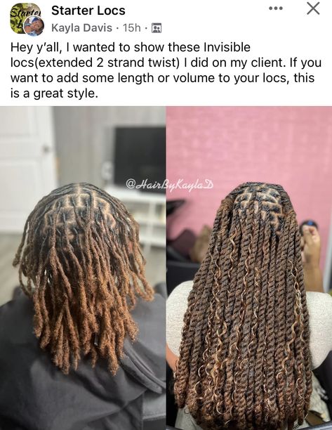 Lace Over Locs, Loc Halo Braid, Extended Locs With Marley Hair, Extended 2 Strand Twist Locs, Marley Twist Hairstyles Over Locs, Locs In Braids, Extended Two Strand Twist On Locs, Twists Over Locs, Knotless Braids Over Locs