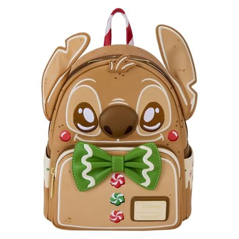 Loungefly Disney Stitch - Mini mochila perfumada de pan de jengibre, Multi, Mini Stitch Cosplay, Anime Disney, 3d Applique, Stitch Backpack, Harry Potter Disney, Stitch Character, Lilo Et Stitch, Mini Mochila, Loungefly Bag