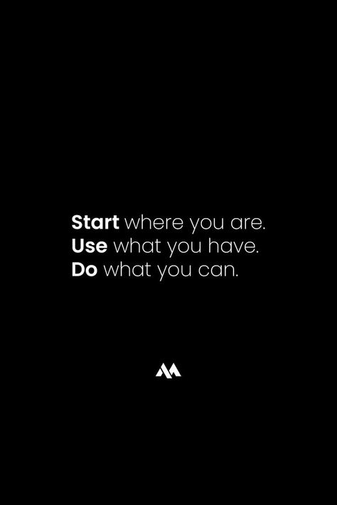 Always start where you are, what you have, what you can. don't limit yourself. #motivational #quotes #motivation #inspire #inspirational #encourage Dope Words, Taken Quotes, Start Quotes, Dream Motivation, Start Where You Are, Black Phone Wallpaper, Motivational Wallpaper, Black Phone, No Limit