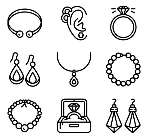 Jewelry Icon Instagram Highlight, Drawing Of Jewelry, How To Draw Jewelry, Draw Jewelry, Jewelry Icon, Cookie Drawing, Drawing Jewelry, Beaded Wedding Jewelry, Baby Logo Design