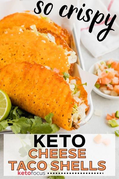 Crispy Cheese Taco Shells (ZERO CARBS!) Virta Recipes, Cheese Taco Shells, Cheese Shell Taco, Corn Taco Shells, Taco Shell Recipe, Keto Tacos, Mozzerella Cheese, Dirty Keto, Hard Shell Tacos