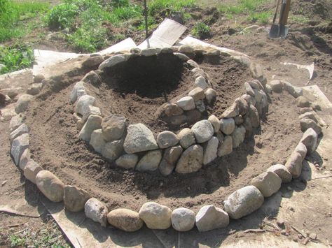 Step-by-Step Instructions on How to Build a Herb Spiral Best Herbs To Grow, Herb Spiral, Spiral Garden, Herb Garden Design, Witch Garden, Garden Steps, Rock Garden Landscaping, Patio Landscaping, Unique Gardens