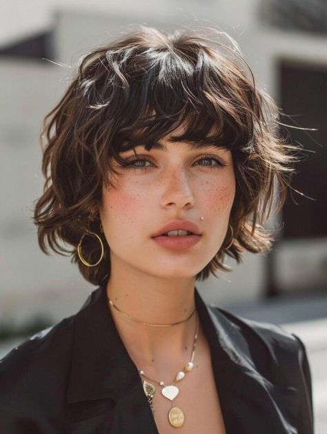 Womens Bob With Bangs, Short Hair Rectangle Face, Short Hair 2024, 70s Short Hair, Cool Short Hairstyles For Women, Haircut Ideas For Short Hair, 80s Short Hair, Woman Short Hair, Cool Short Hair