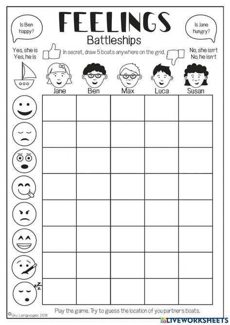 Esl Emotions Worksheet, Emotions Worksheet, Mental Health Worker, English Grammar Worksheets, Teacher Planning, School Plan, English Activities, English As A Second Language (esl), Teacher Worksheets