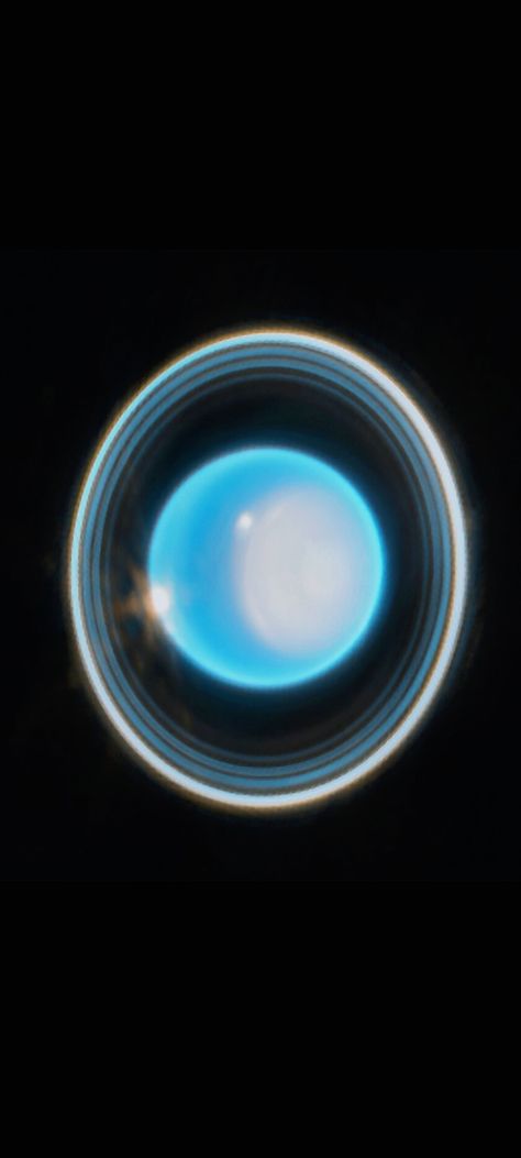 Planet Uranus & its Rings captured by the JWST Rotated mobile wallpaper 1080x2400 Uranus Real Photo, Uranus Planet Image, Uranus Planet Wallpaper, Uranus Aesthetic, Neptune Aesthetic, Moodboard Orange, Iphone Wallpaper Moon, Uranus Planet, Plan Wallpaper