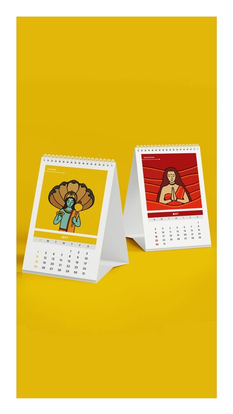 The Hindu Gods depicts god's for each month, this calendar is your desk essential for the upcoming year 2021. Indian Calendar, Desk Calendar, William Kentridge Art, Indian Retro, Hindu Calendar, Mad Design, Funky Quotes, 12 Month Calendar, India Design