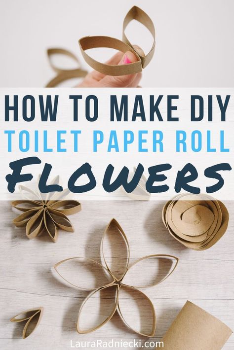 Crafts Made With Toilet Paper Rolls, Toilet Paper Roll Flowers, Paper Roll Flowers, Toilet Paper Roll Diy, Diy Toilet Paper, Toilet Paper Roll Art, Diy Paper Flowers, Rolled Paper Art, Toilet Paper Tube