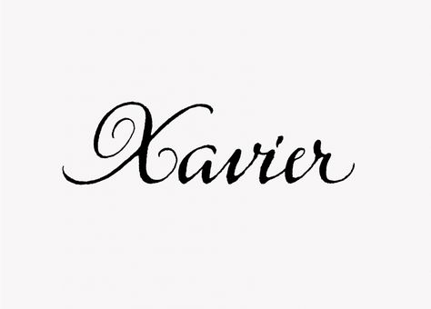 Xavier on Behance Xavier Tattoo Name, Xavier Name Tattoo, Xavier Name, Free Tattoo Fonts, Tattoo Alphabet, Tattoo Font Styles, Typography Tattoo, Name Drawings, Stencil Outline