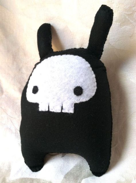 Hand Sewn Plush, Hand Sewn Plushies, Hand Sewn Stuffed Animals, Sewn Stuffed Animals, Sewn Plushies, Bunny Skeleton, Skeleton Bunny, Skeleton Plush, Creepy Stuffed Animals