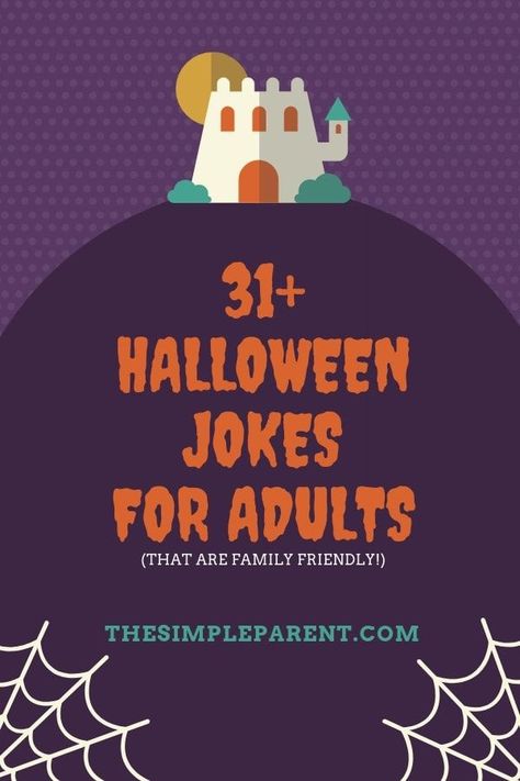 Halloween Jokes for Adults can be family friendly! These hilarious jokes are great for adults and for kids (the kids just might not get the punch line!) #jokes #halloween #halloweenparty Halloween Jokes For Adults, Halloween Jokes Hilarious, Pumpkin Jokes, Halloween Jokes For Kids, Halloween Riddles, Funny Halloween Jokes, Halloween Party Treats, Jokes For Teens, Family Jokes