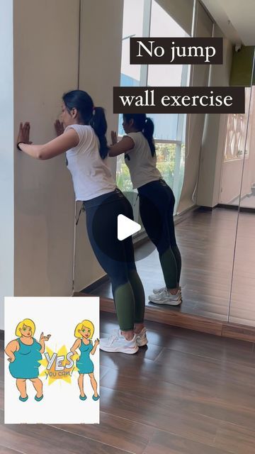 Komal Arora fatloss /weightloss expert on Instagram: "#nojumping #wallworkout #standing #homeworkout #gymmotivation #fitnessmodel #fitnessmotivation #weightlossmotivation #doit #instagood #instagram" Daily Stretches, Wall Yoga, Wall Stand, Wall Workout, Workout Sets, Gym Time, Body Workout, Full Body Workout, Gym Motivation