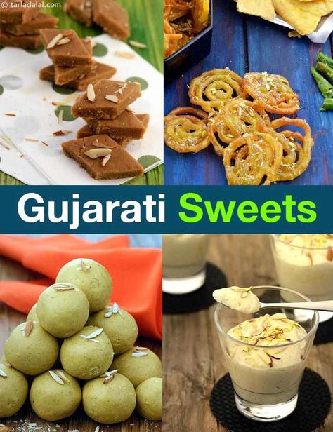 Gujarati Sweets Recipes, Gujarati Mithai Recipes, Tarla Dalal Gujarat Food, Sheera Recipe, Diwali Sweets Recipe, Gujarati Snacks, Pav Recipe, Burfi Recipe, Easy Dessert Recipes, Diwali Sweets, Dessert Easy