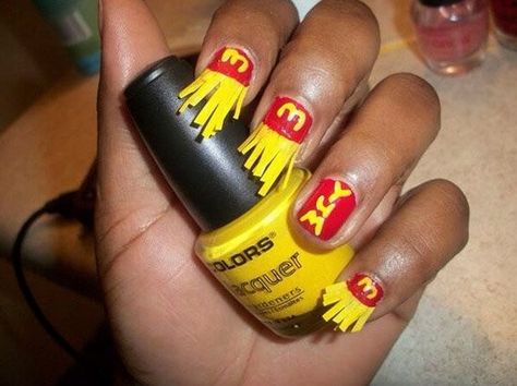 Screen Shot 2015-06-10 at 19.22.41 Ratchet Nails, Mcdonald French Fries, Mcdonalds Fries, Crazy Nails, Nail Art Galleries, Classy Nails, Nails Magazine, French Fries, Beautiful Nails