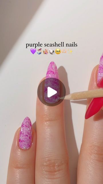 Paula 💅🏻🌙💗 on Instagram: "purple seashell nails! 💜🪸🐚 i’ve been loving all the seashell manis on my fyp, so i absolutely had to do them myself! <3 — using: • @melodysusie_official  beige Fleurwee gel polish “Camellia White” 🦢 lilac Fleurwee gel polish “Purple Rose” 💜 purple gel polish “Dark Purple” 🪻 nail rhinestone glue ✨ (use my code paular12 for 12% off! 💸) #seashellnails #purplenails #3dnailart #summernails #nailinspo #naildesign #diynails #nailart #nailarttutorial #reels" Purple Gel Polish, Camellia White, Purple Seashell, Seashell Nails, Dark Purple Nails, Rose Purple, Vacation Nails, Purple Rose, 3d Nail Art