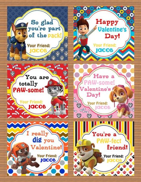 Paw Patrol Valentines, Paw Patrol Dogs, Classmate Gifts, Valentine Card Box, Valentine Boxes, Punny Valentines, Valentine's Party, Diy Valentines Cards, Valentine's Ideas