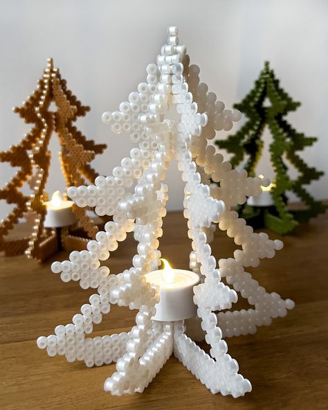 🎄O Christmas Tree, O Christmas Tree🎄⁣ Our talented Hama designers have created these sparkling 3D Christmas trees using some of our… | Instagram Christmas Hama Beads, Hama Beads Christmas, Christmas Perler Beads, O Christmas Tree, 3d Christmas Tree, Easy Perler Beads Ideas, 3d Perler Bead, Hama Beads Design, Beaded Snowflakes