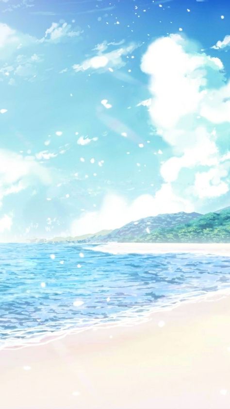 Anime Beach, Anime Places, Scenery Background, Anime Backgrounds Wallpapers, Fantasy City, Beautiful Wallpapers Backgrounds, Landscape Scenery, Landscape Drawings, Fantasy Art Landscapes