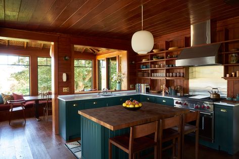 Commune Design | Marin Compound Commune Design, Cabin Kitchens, Interior Design Photos, Modern Cabin, Cabin Life, Cabin Homes, Cabins In The Woods, Wood Kitchen, The Ranch