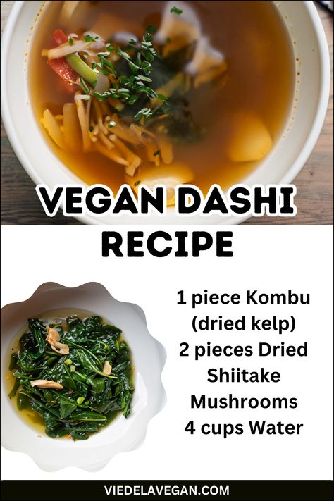 Vegan Dashi Recipe Kombu Seaweed Recipes, Dashi Broth Recipe, Vegan Japanese Recipes, Vegan Dashi, Seaweed Soup Recipe, Japanese Vegetarian Recipes, Kombu Seaweed, Vegan Japanese Food, Japanese Flavors