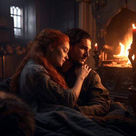 Jon Snow X Sansa Stark, Sansa And Jon, Jon And Sansa, Game Of Thrones Jaime, Game Of Thrones Artwork, John Snow, Raven King, House Stark, Fandom Fashion