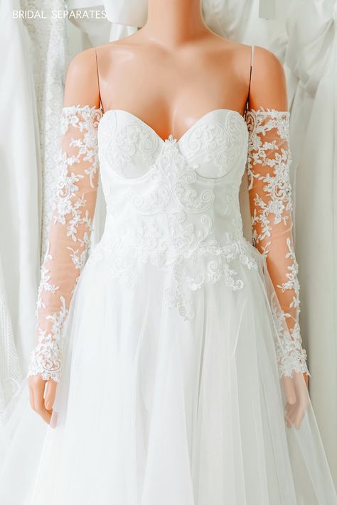 Lace wedding dress topper