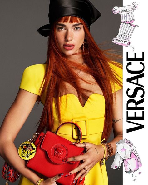 Dua Lipa Versace, House Of Versace, Mert And Marcus, Fiery Red Hair, Lisa Eldridge, Nelly Furtado, Donatella Versace, Christina Aguilera, Dua Lipa