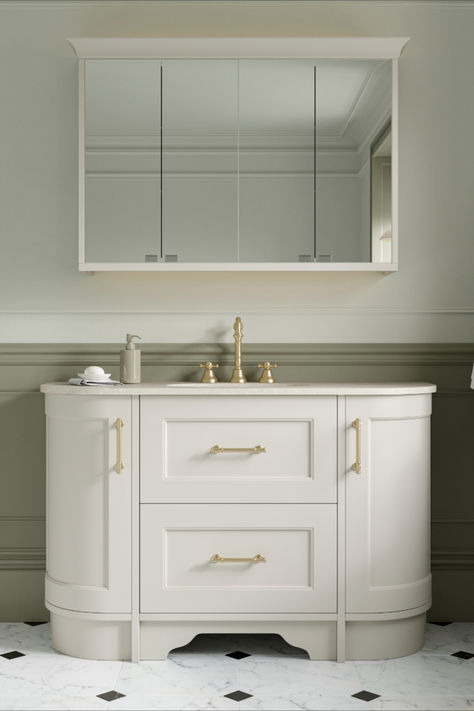 Calypso Bathrooms Pentland Traditional Bathroom Vanity Unit in Portland Stone Vanity Unit Bathroom, Fitted Bathroom Furniture, Bathroom Vanity Unit, Traditional Bathrooms, Portland Stone, Traditional Bathroom Vanity, Fitted Bathroom, Bathroom Units, Bathroom Suite