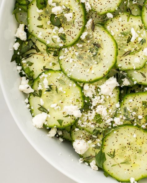 Cucumber And Feta Cheese Salad, Cucumber Olive Feta Salad, Green Cucumber Salad, Cucumber Shallot Salad, Cucumber Feta Salad Recipes, Smashed Cucumber Salad With Feta, Cucumber Feta Dill Salad, Summer Cucumber Salad Recipes, Cucumber Greek Salad Recipe