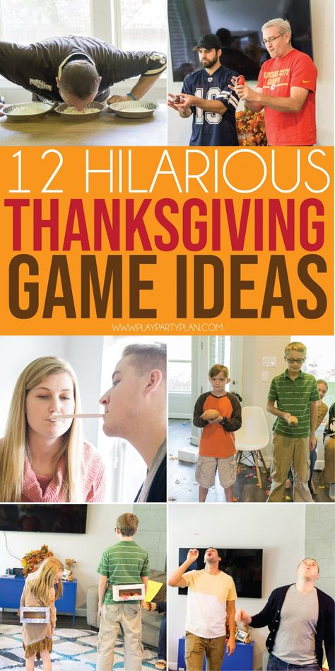 Thanksgiving Game Ideas, Thanksgiving Games For Family, Thanksgiving Family Games, Funny Games For Groups, Thanksgiving Games For Adults, Fun Thanksgiving Games, Games Thanksgiving, Friendsgiving Games, Thanksgiving Games For Kids