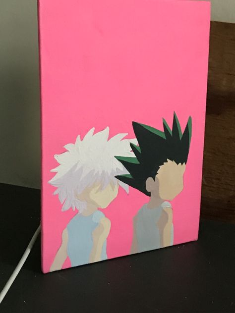 Hxh Painting, Hunter X Hunter Painting, Sky Art Painting, Anime Canvas Art, Meaningful Drawings, Simple Canvas Paintings, Easy Canvas Art, Cute Canvas Paintings, Anime Canvas