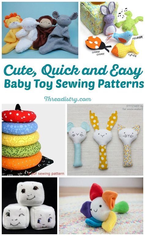 Sewing for babies is such fun. Small, quick projects that are oh so cute. Here are some of the best easy baby toy sewing patterns. Let's get sewing! Toy Sewing Patterns, Free Printable Sewing Patterns, Quick Projects, Diy Sy, Projek Menjahit, Toy Sewing, Printable Sewing Patterns, Baby Sewing Projects, Beginner Sewing Projects Easy