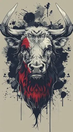 ↑↑↑ Larger size on website 🔸 The image is a close-up of a bull's head with a black and red design. The bull's face is detailed, w 🔸 From Midjourney AI Image Red Bull Design, Frank Album, Black And Red Design, Taurus Bull, Bull Art, Bull Tattoos, Arte Alien, 3d Tattoos, Dark Art Tattoo