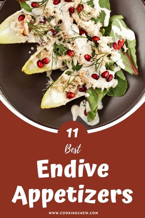 Endive Appetizers, Flower Salad, Endive Recipes, Endive Salad, Gourmet Salad, Zesty Sauce, Superbowl Snacks, Tailgate Food, Appetizer Bites