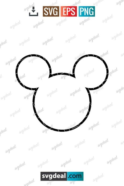 Minnie Mouse Outline Svg Minnie Mouse Outline, Mouse Outline, Mickey Mouse Head, Mickey Mouse Ears, Head Shapes, Start Now, Personal Project, Mouse Ears, Svg Free Files