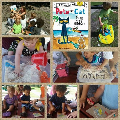 Beach Activities For Toddlers, Pete The Cat, Activities For Toddlers, Beach Activities, Ocean Theme, Summer Theme, Holiday Books, Children's Literature, Ocean Themes