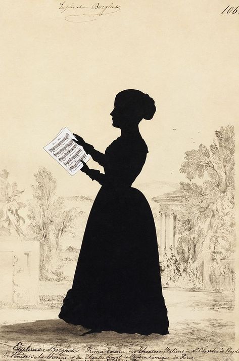 Euphrasie Borghese (1841) lithograph by Auguste Edouart. Original public domain image from The Smithsonian Institution. Digitally enhanced by rawpixel. | free image by rawpixel.com Music Silhouette, Silhouette Head, Female Silhouette, Silhouette Pictures, Paper Plants, Vintage Silhouette, Silhouette Portrait, Smithsonian Institution, Woman Silhouette