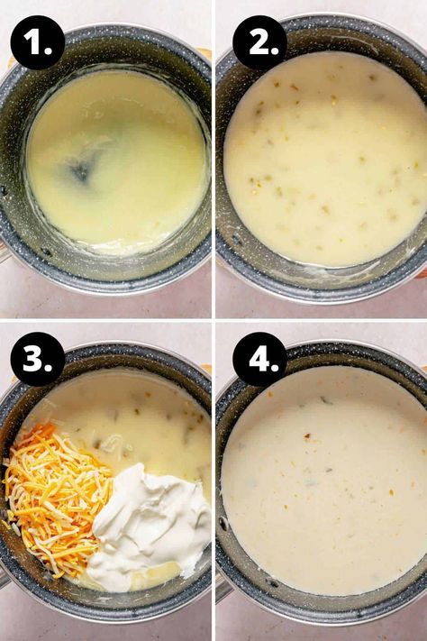 Green Chili Crema, Chicken Enchilada Sauce Recipe, Chicken Enchiladas White Sauce, White Enchilada Sauce, Chicken Enchiladas With White Sauce, Enchiladas With White Sauce, Mexican White Sauce, The Best Chicken Enchiladas, Best Chicken Enchiladas