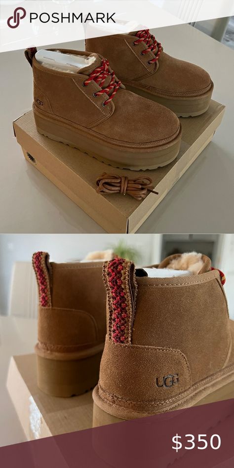 🌲🧣
UGG neumel heritage platform (chestnut) Ugg Neumel, Ugg Shoes, Chestnut, Brand New, Lace, Plus Fashion, Fashion Trends, Fashion Tips, Clothes Design