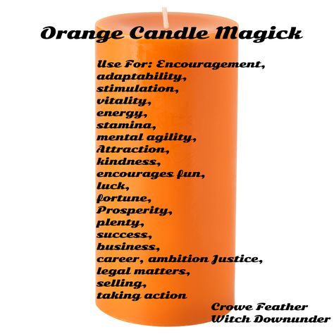 Orange Meaning Witchcraft, Orange Witchcraft, Orange Candle Meaning, Orange Candle Magic, Candle Color Meanings Magic, Candle Magic Colors, Candle Meanings, Candle Magik, Candle Meaning