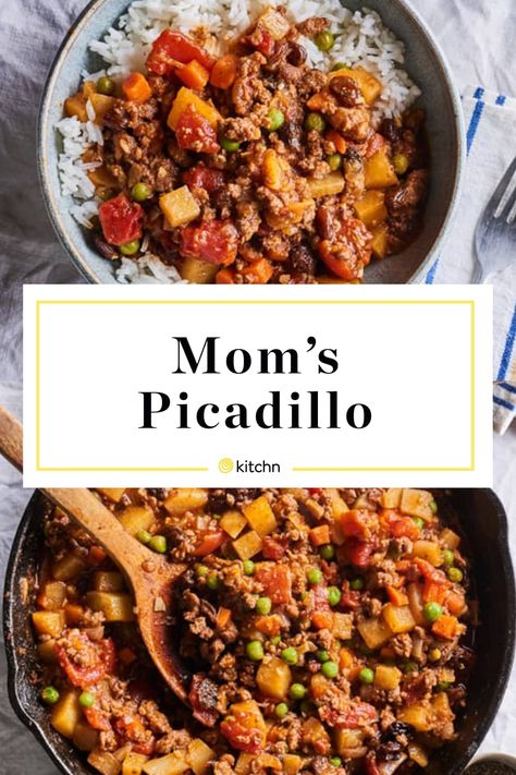 Picadillo Recipe Filipino, Ground Beef And Vegetables, Picadillo Recipe, Beef And Vegetables, Bariatric Eating, Skillet Dinners, Cooking White Rice, Ground Beef Recipes For Dinner, Filipino Food