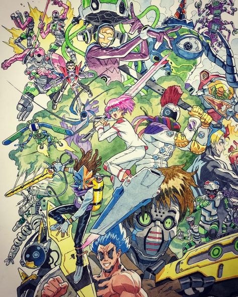 Thomas Romain (@thomasintokyo) • Instagram photos and videos Thomas Romain, Color Markers Art, Anniversary Illustration, Nintendo Art, 수채화 그림, Transformers Art, Robot Concept Art, Dope Art, 90s Anime