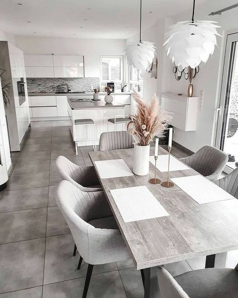 Interior Design Minimalist, Dinning Room Design, House Design Kitchen, Home Design Living Room, Apartment Decor Inspiration, Decor Home Living Room, Living Room Decor Apartment, Home Room Design, Modern Dining Room