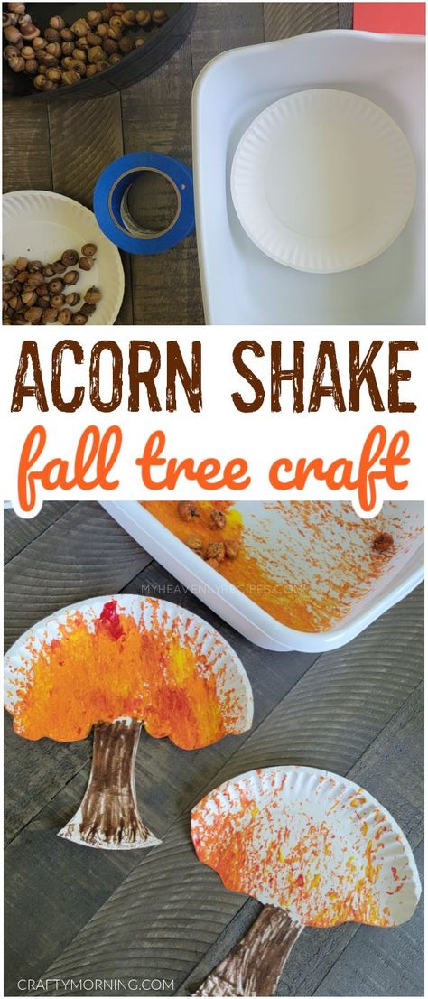 Fall Tree Craft, Acorn Art, Acorn Painting, Harvest Crafts, September Crafts, Preschool Crafts Fall, November Crafts, Fall Acorns, Acorn Kids