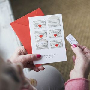 Six Love Note Mini Envelope Valentine's Card - gifts for grandparents Book Envelope, Reasons I Love You, Mini Envelope, Mini Envelopes, Love Note, Cadeau Photo, Valentines Card, Birthday Cards Diy