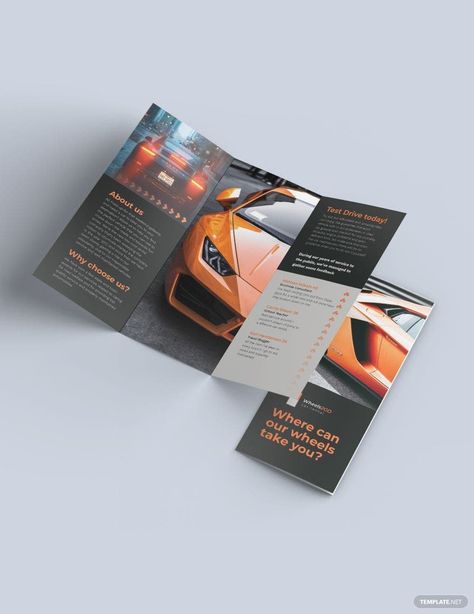 Car Rental Tri-Fold Brochure Template Car Brochure Design, Brochure Design Samples, Car Template, Brighton Map, Car Advertising Design, Funny Vintage Ads, Rent Car, Logos Retro, Brochure Inspiration