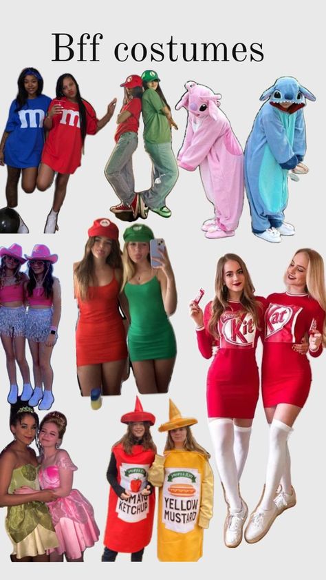 Two People Halloween Costumes, 2 People Halloween Costumes, 2 Person Halloween Costumes, Two Person Halloween Costumes, Fun Halloween Outfits, Women Halloween Costume Ideas, Cute Group Halloween Costumes, Matching Halloween Costumes, Costume Ideas Women