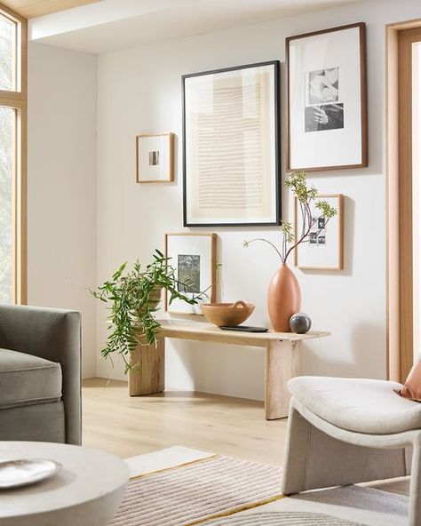 West Elm on Instagram: "Looking to make some low-lift, high-impact home updates? Tap the link in our bio for 6 easy ways to improve and personalize your space (in less than an afternoon!)." Anthro Home, Mirror Gallery, Mirror Gallery Wall, Wood Gallery Frames, Wood Dining Bench, Minimalist Abstract Art, Desert House, Gallery Frames, Make A Room