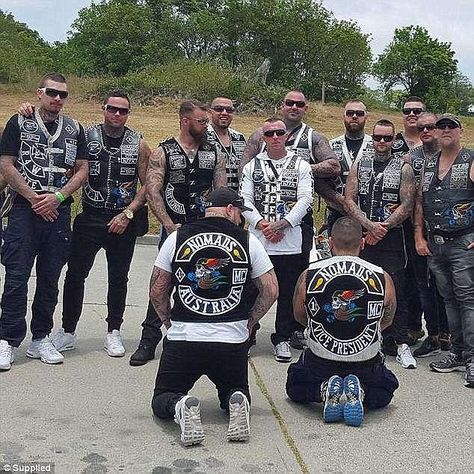 Bikie Gang, Bandidos Motorcycle Club, Outlaw Tattoo, Biker Chick Outfit, Bike Gang, Motorcycle Gang, Biker Photoshoot, Biker Clubs, Biker Quotes