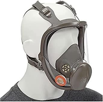 3M Safety 142-6900 Safety Reusable Full Face Mask Respirator, Dark Grey, Large Compact Fridge, Air Filtration System, Dust Filter, Full Face Mask, Mold Remover, Face Protection, Pressure Washing, Full Face, Air Purifier