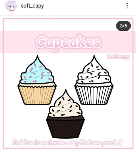 Gacha Cupcake Prop, Gacha Life Props, Gacha Accessories, Gacha Items, Gacha Props, Gacha Things, Drawing Accessories, Props Art, Fizzy Drink